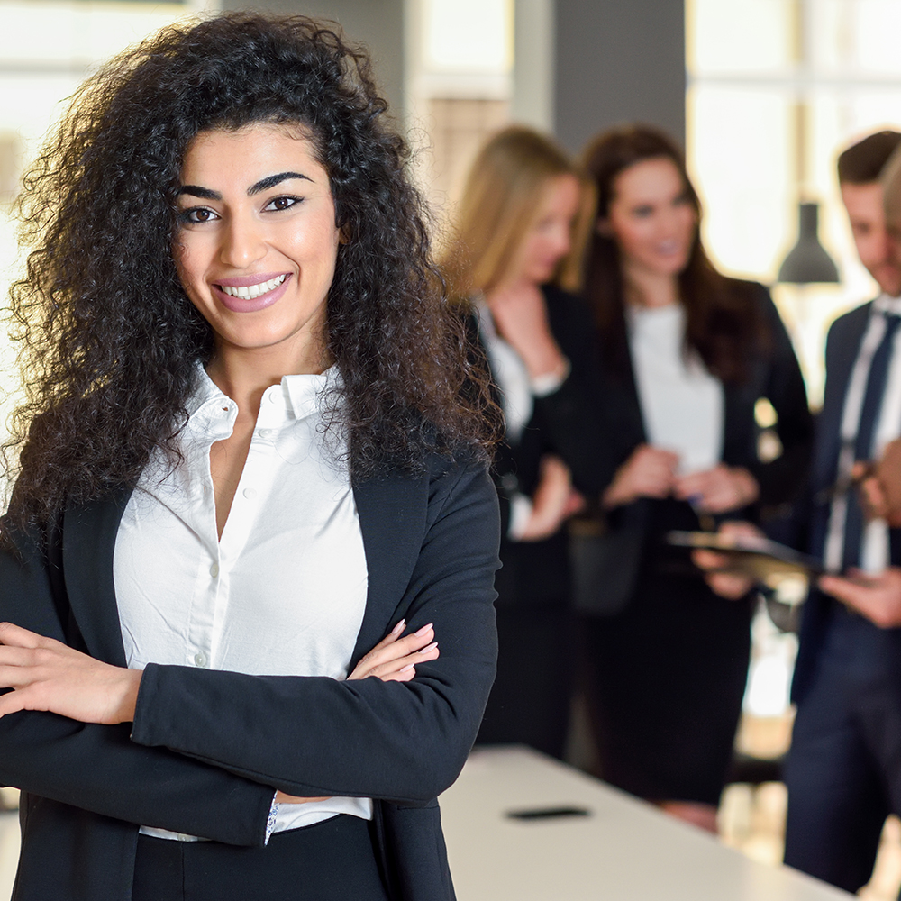 Confident business woman in professional environment