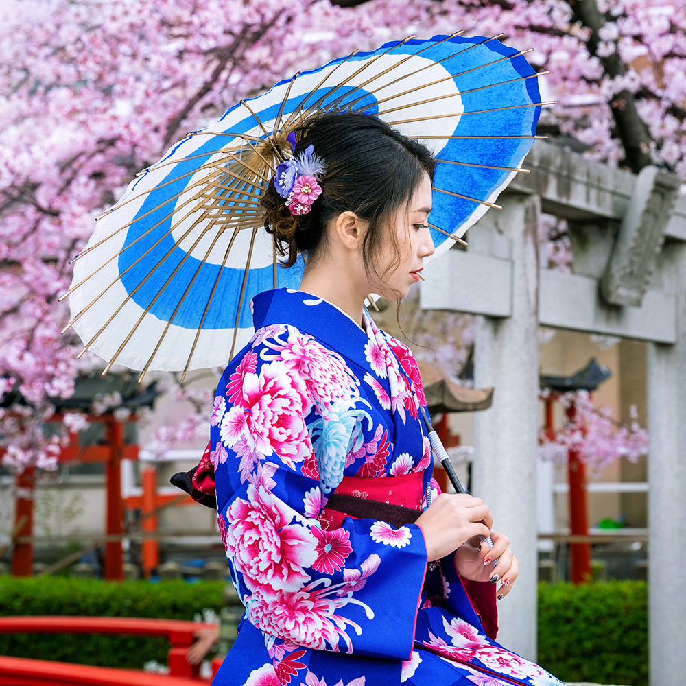 Japanese woman in cultural attire