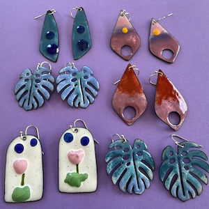 enamel earrings