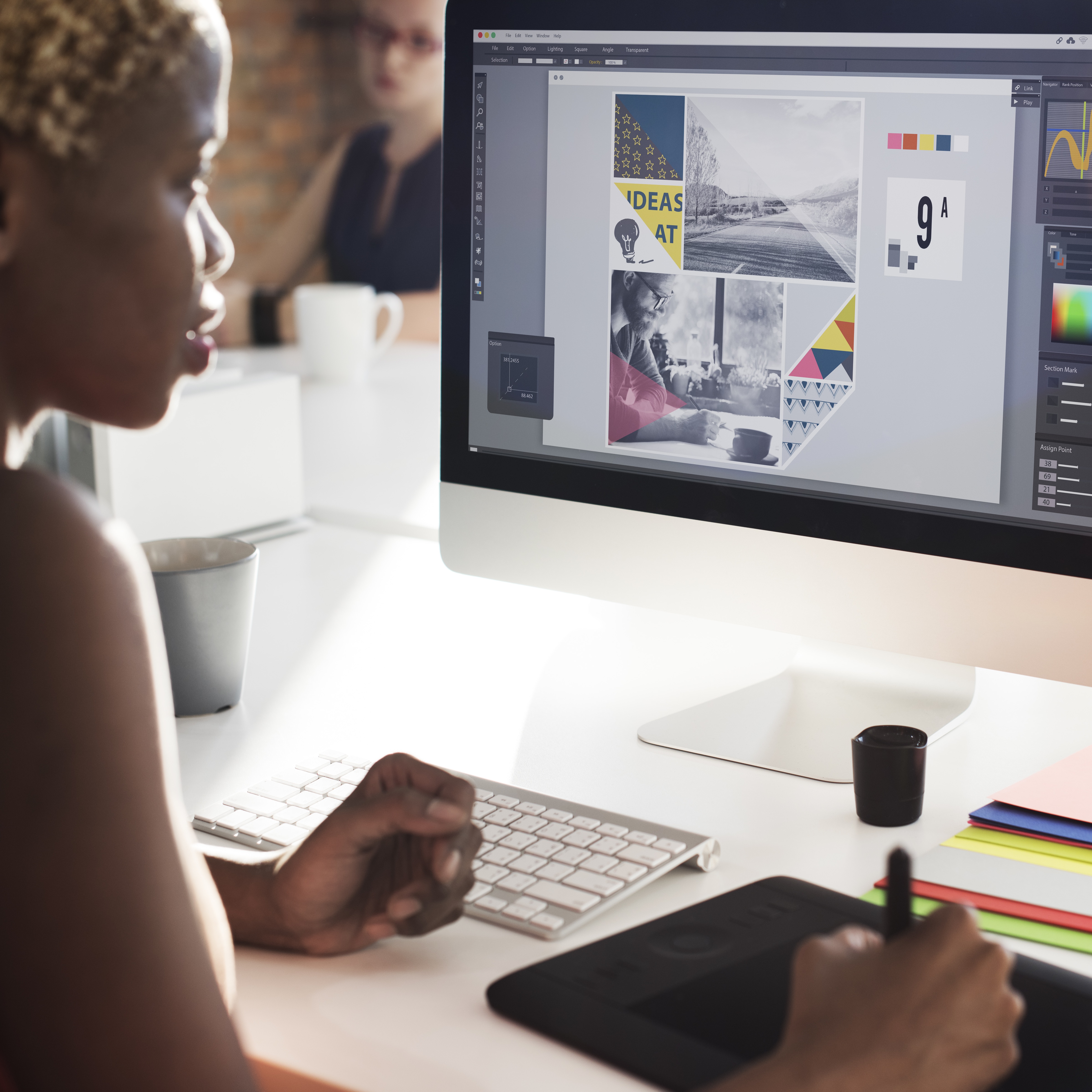 Graphic Artist Working on Computer