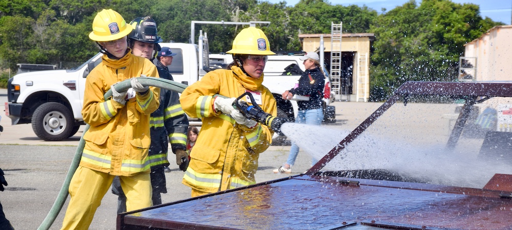 girls firefighter camp participant