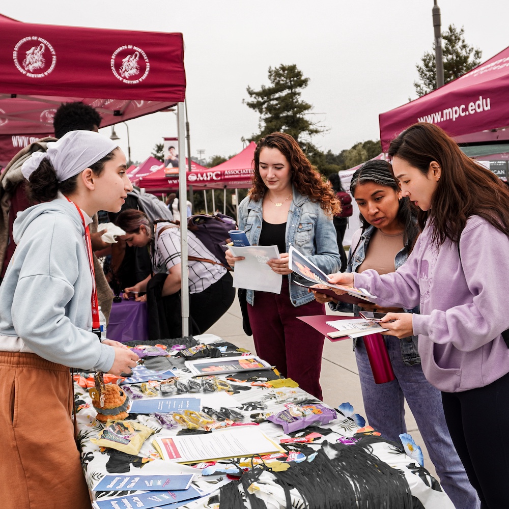 Students at Film Club Booth During Lobo Day Event