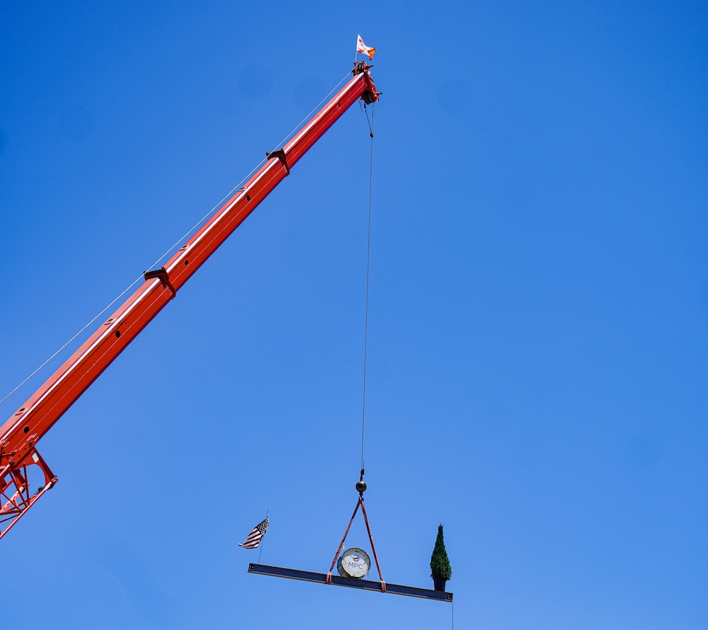Final Music Building Beam Hoisted into Place