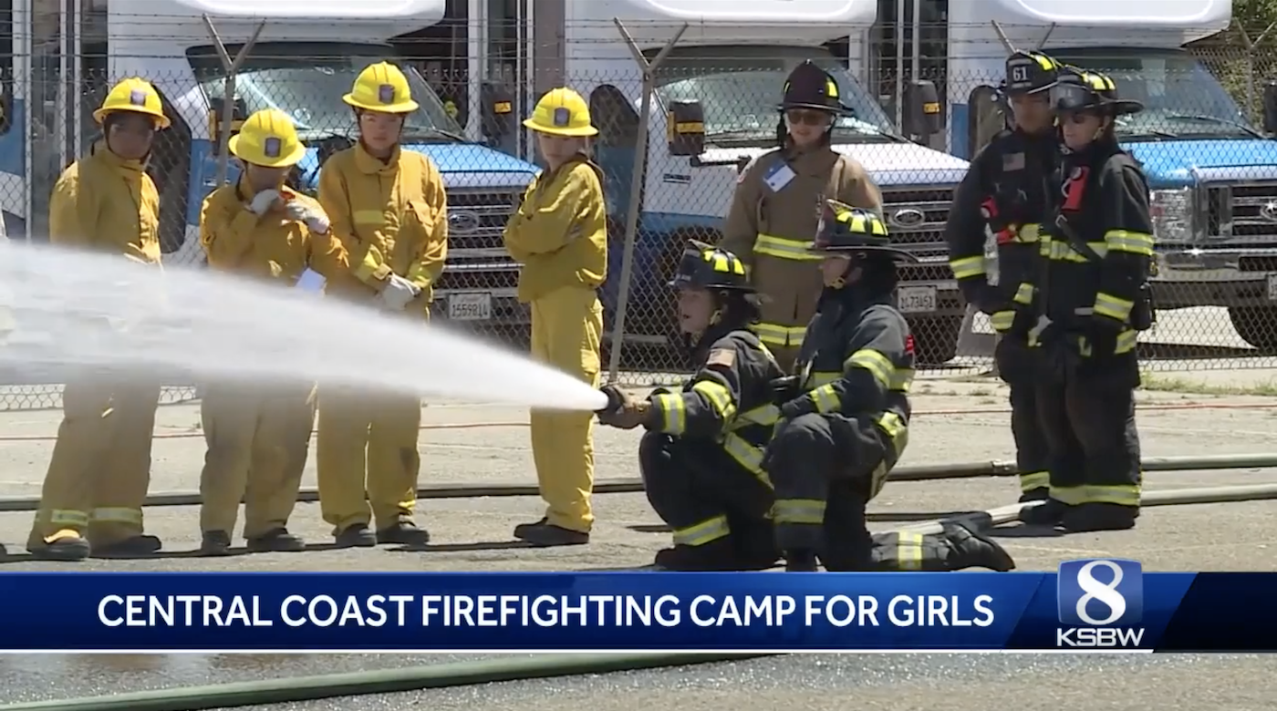 ksbw news story on girls firefigher camp