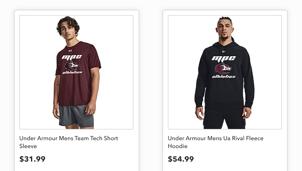 Athletics Store Merch Thumbnails