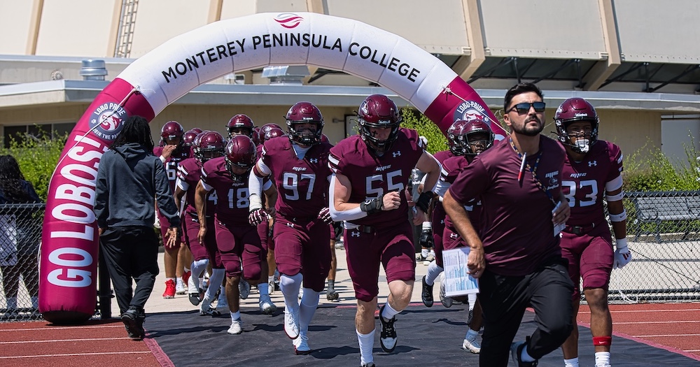 head coach Adrian Gallegos with mpc football team