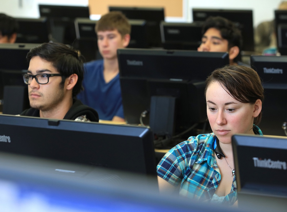 Students in computer lab