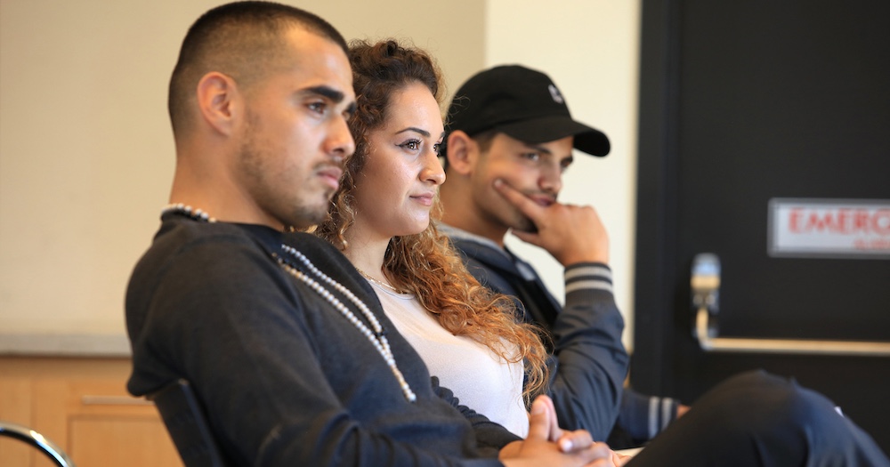 Students listening in workshop